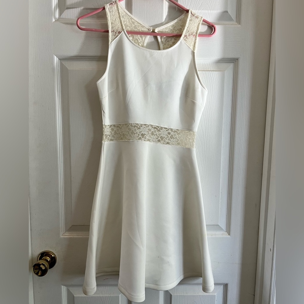 Formal white with lace dress.